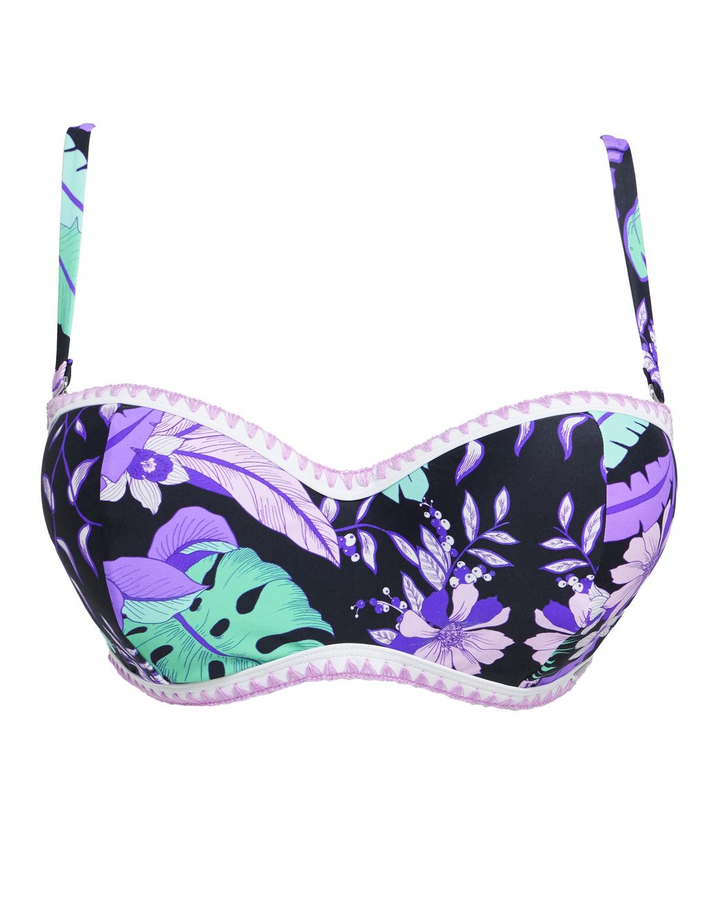 Figleaves Blue Frida Bandeau Bikini Top
