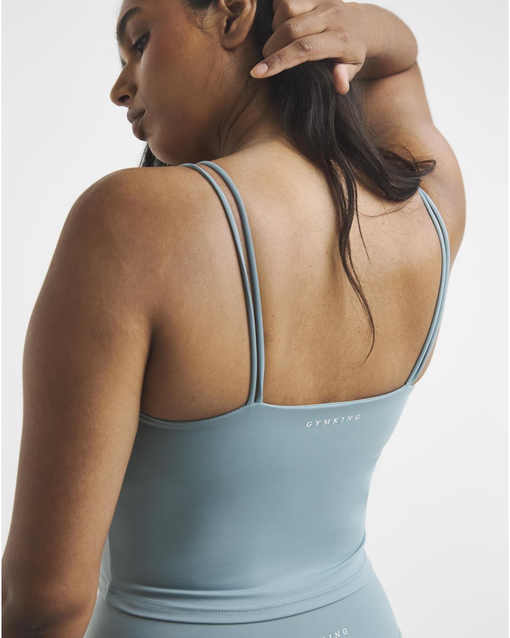 Gym King Blue 365 Long Line Tank Sports Bra