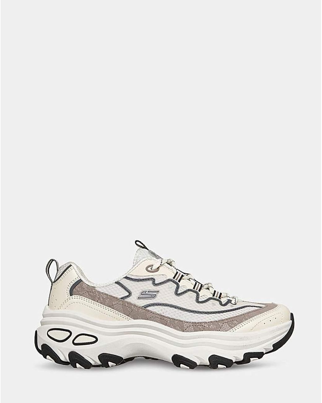 Skechers White D'Lite Trainers