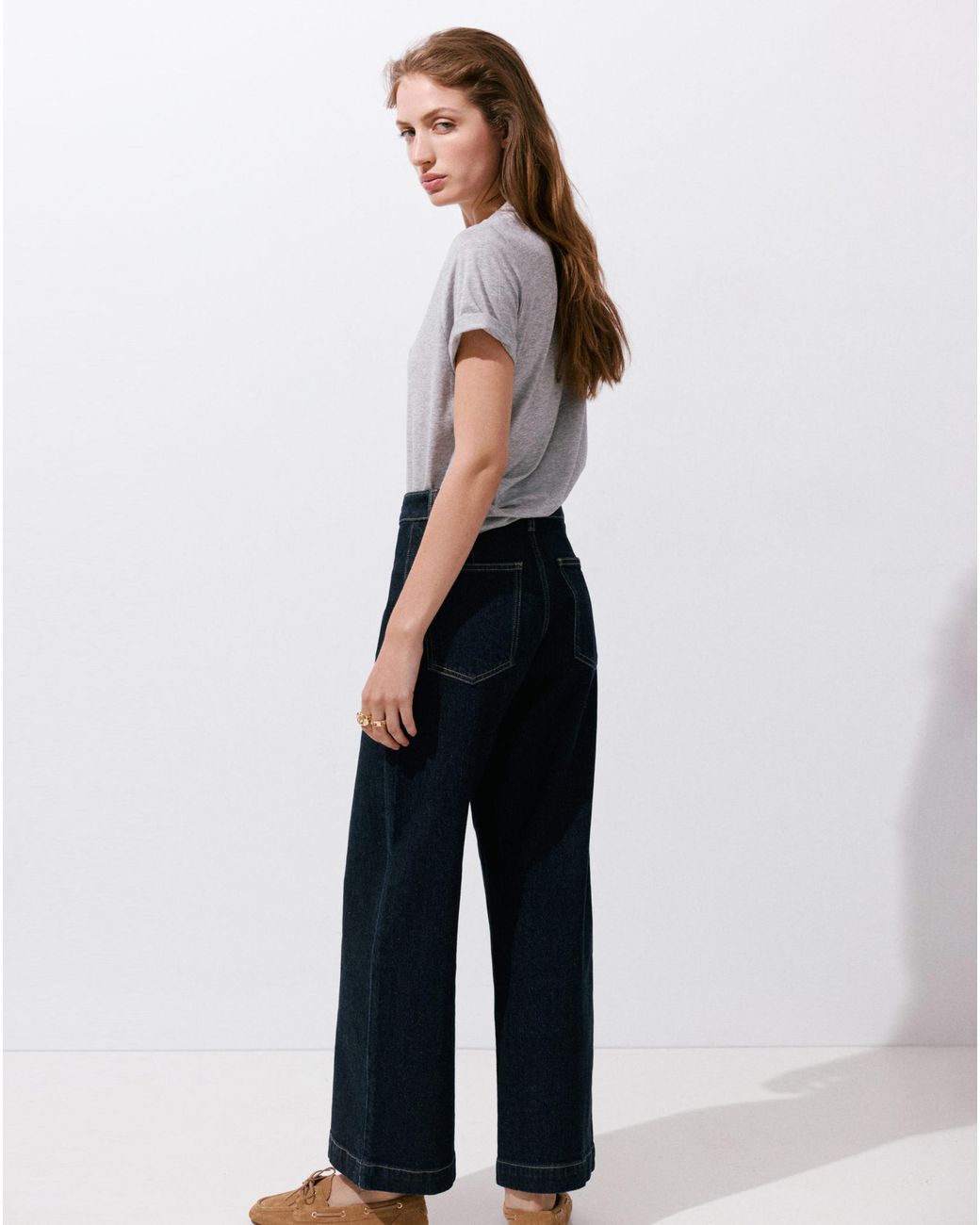 Mango Black Catherin Culotte High-Rise Jeans
