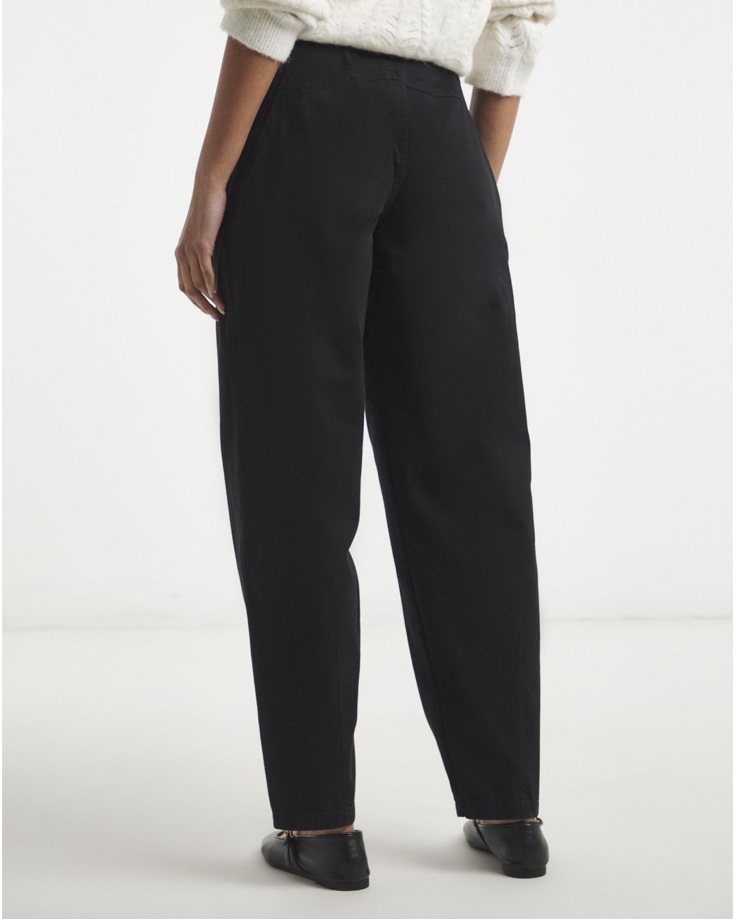 Simply Be White Adjustable Peg Leg Trouser