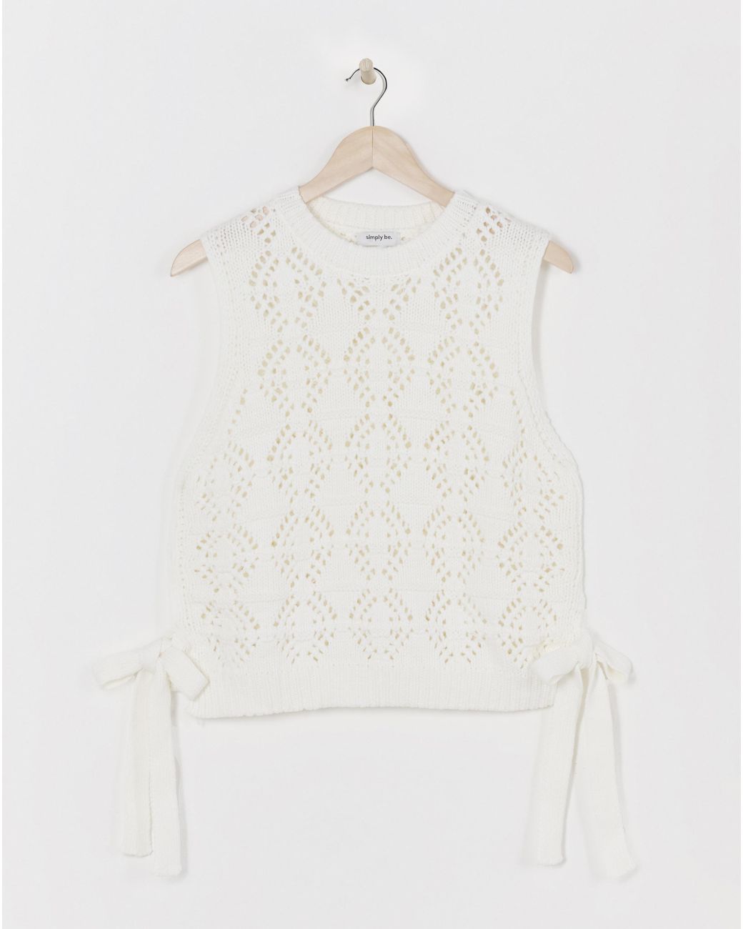 Simply Be Gray Cotton Tie Side Knitted Tank
