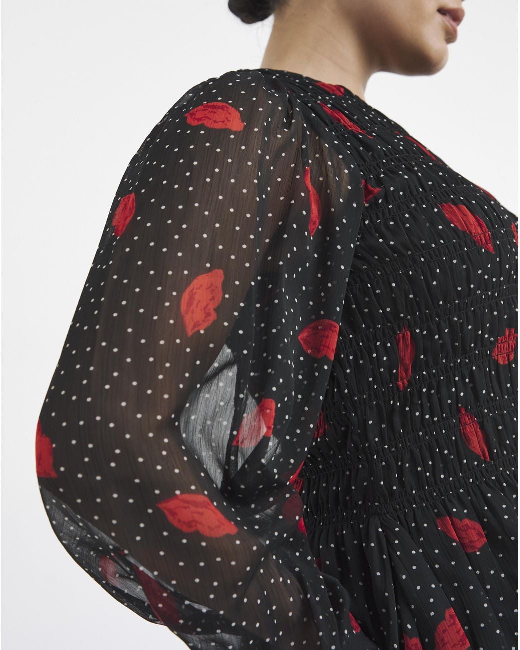 Simply Be Black Puff Sleeve Top