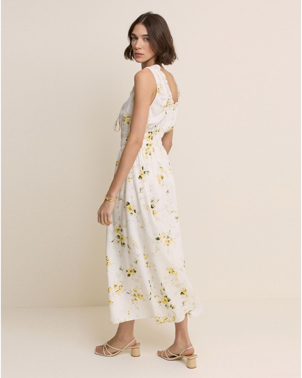 Nobody's Child Natural Isabella Midi Dress