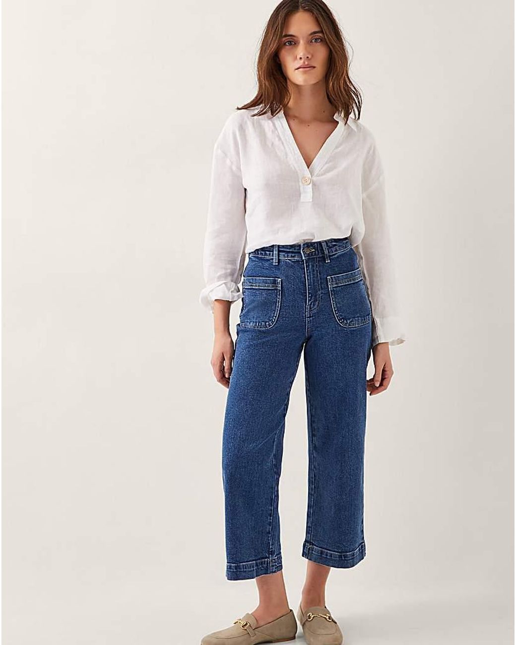 Monsoon Blue Arlo Regular Crop Jeans