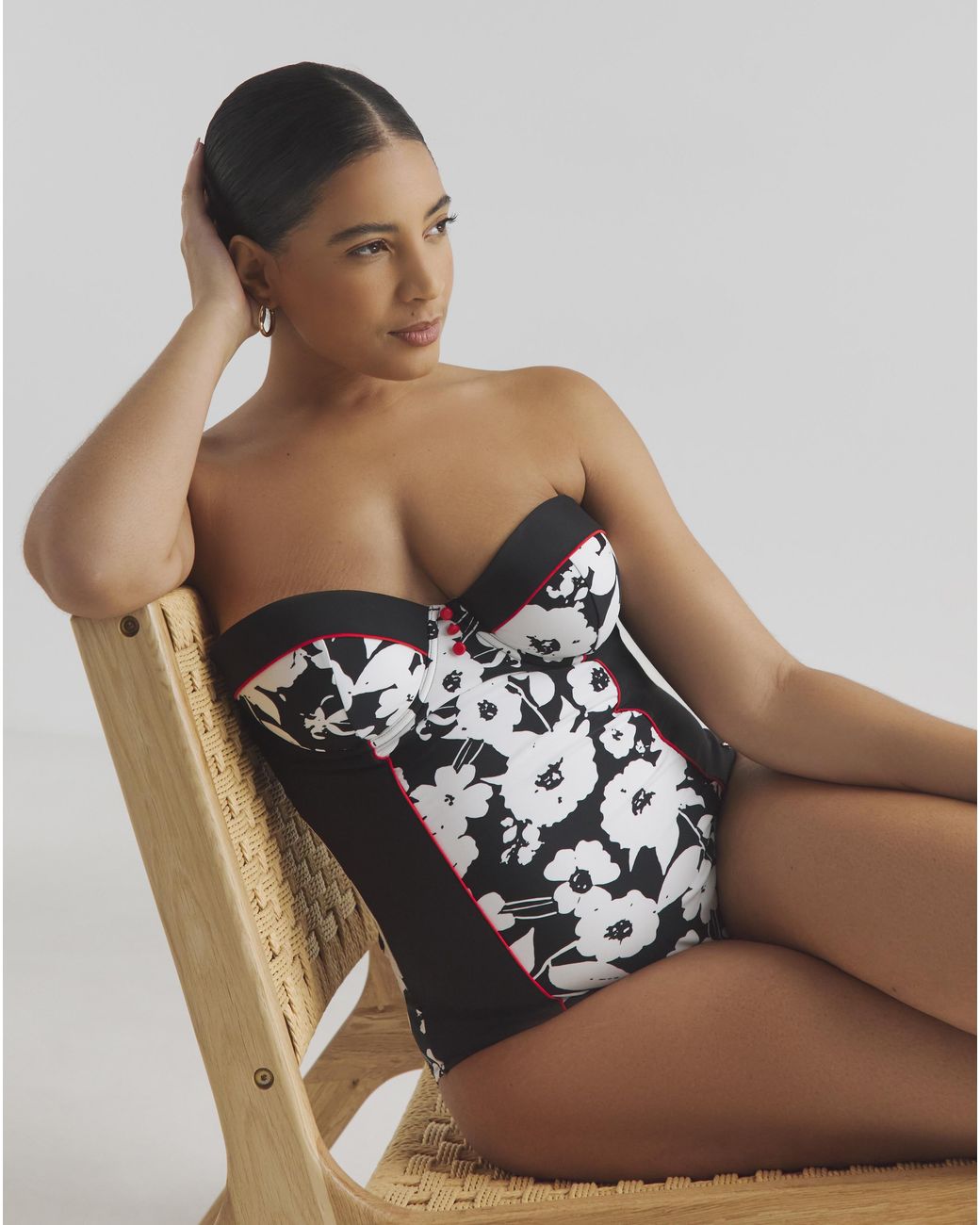 Joe Browns Multicolor Mono Print Wired Swimsuit