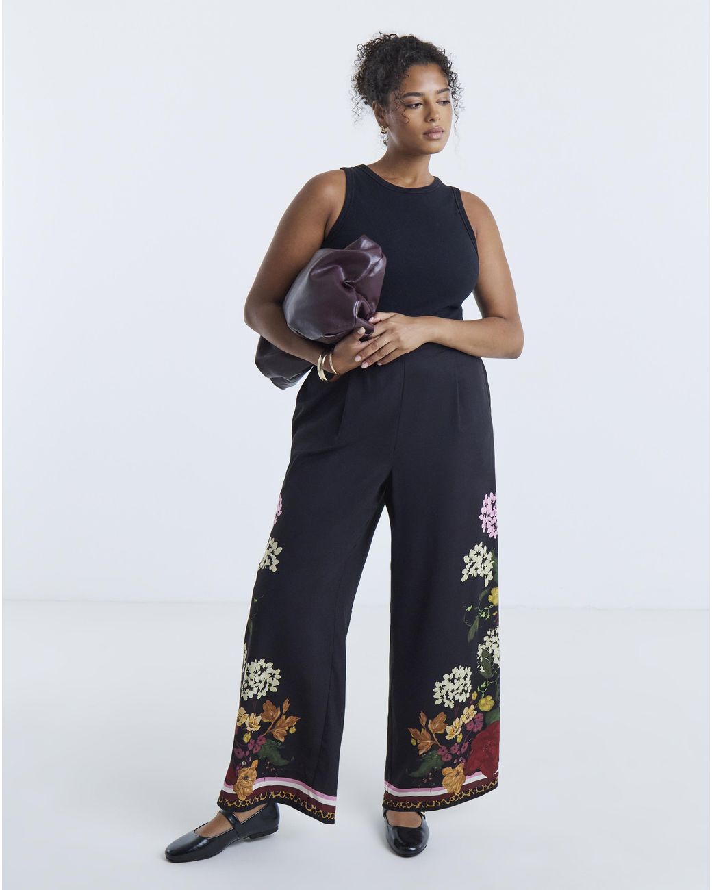Simply Be Blue Wide Leg Trouser