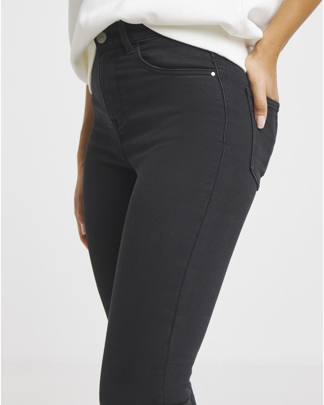 Simply Be White Fleece Lined Cosy Skinny Jeans