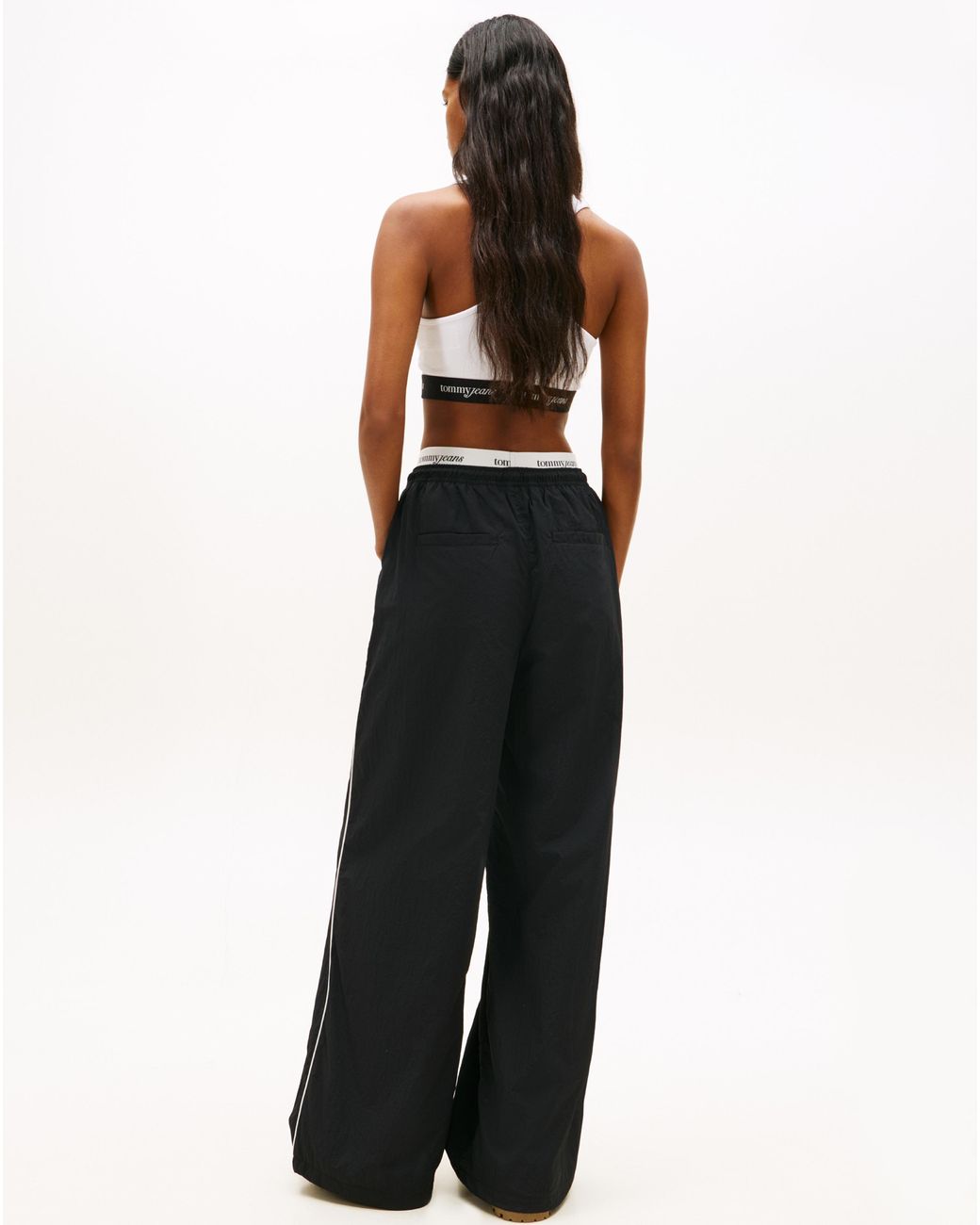 Tommy Hilfiger White Tj Waistband Track Pants
