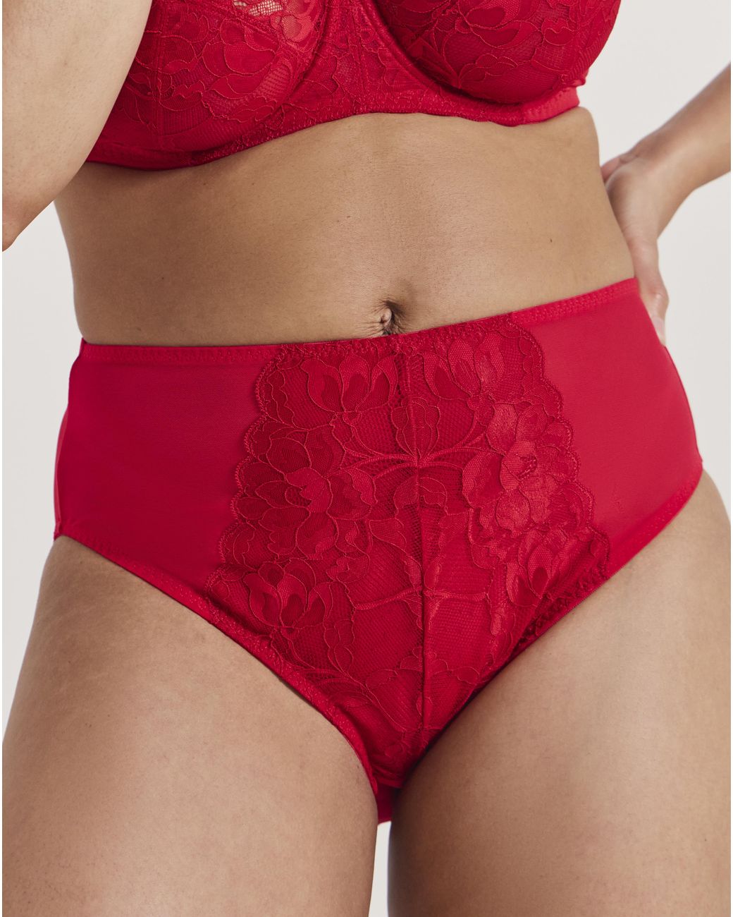Pretty Secrets Red Ivy Full Brief Knickers
