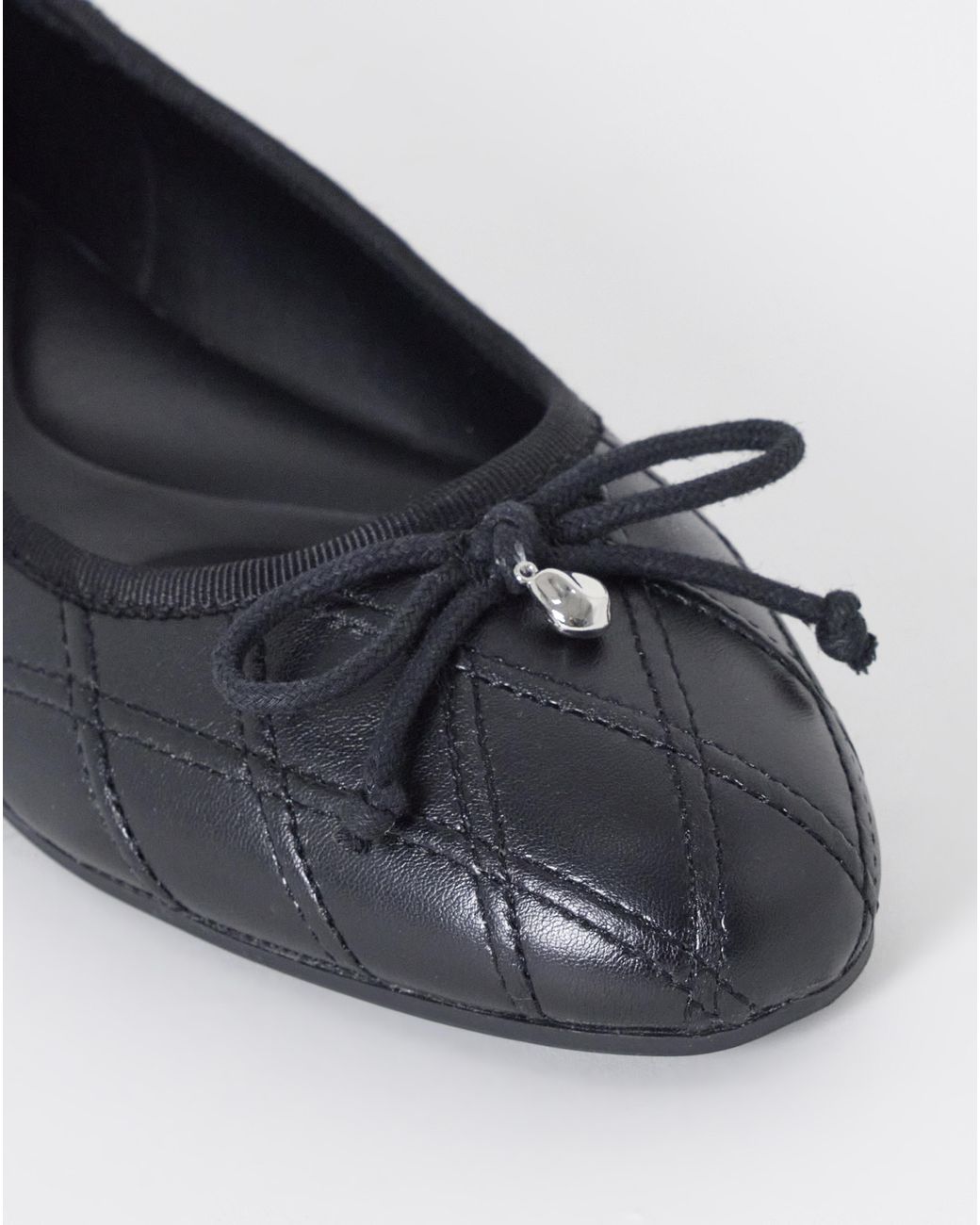 Simply Be White Quilted Ballerina Shoes Wide Fit