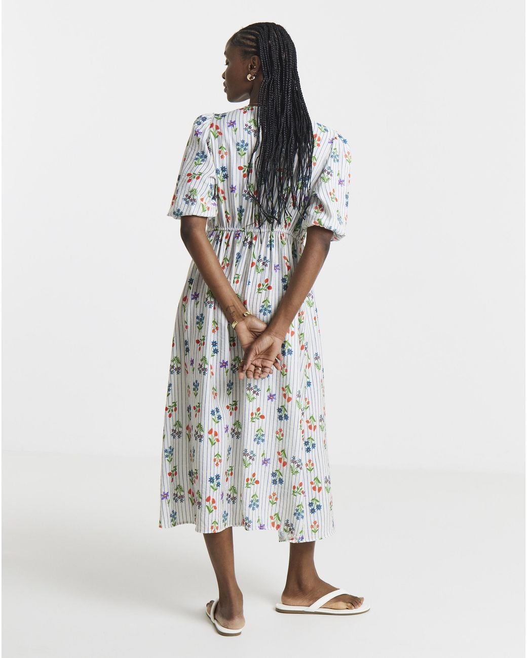 Simply Be White Waist Detail Midi Dress