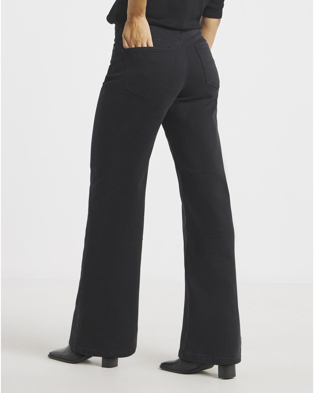 Simply Be Blue Fleece Lined Cosy Wide Leg Jeans