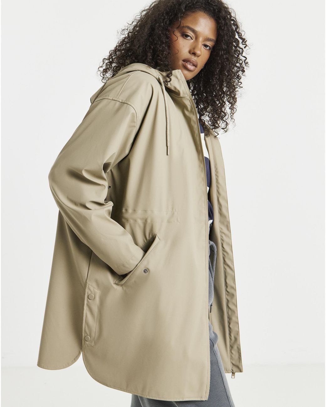 Simply Be Natural Longline Coated Raincoat