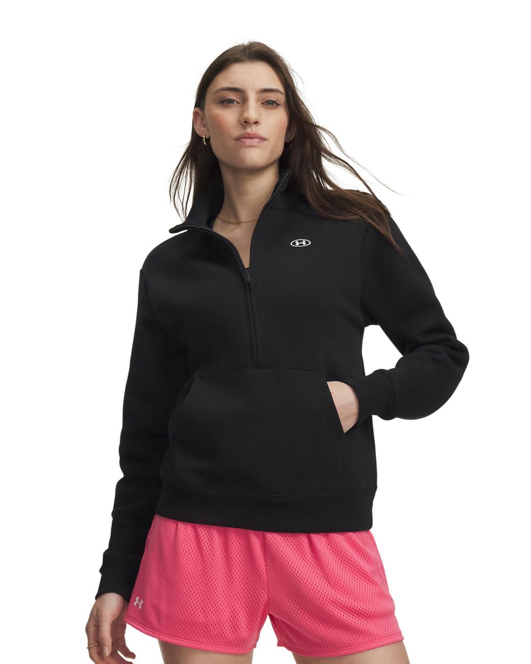 Under Armour Black Rival Fleece Half-Zip