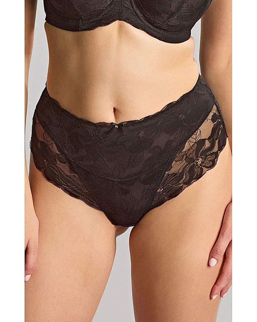Panache Black Evangeline Deep Brief