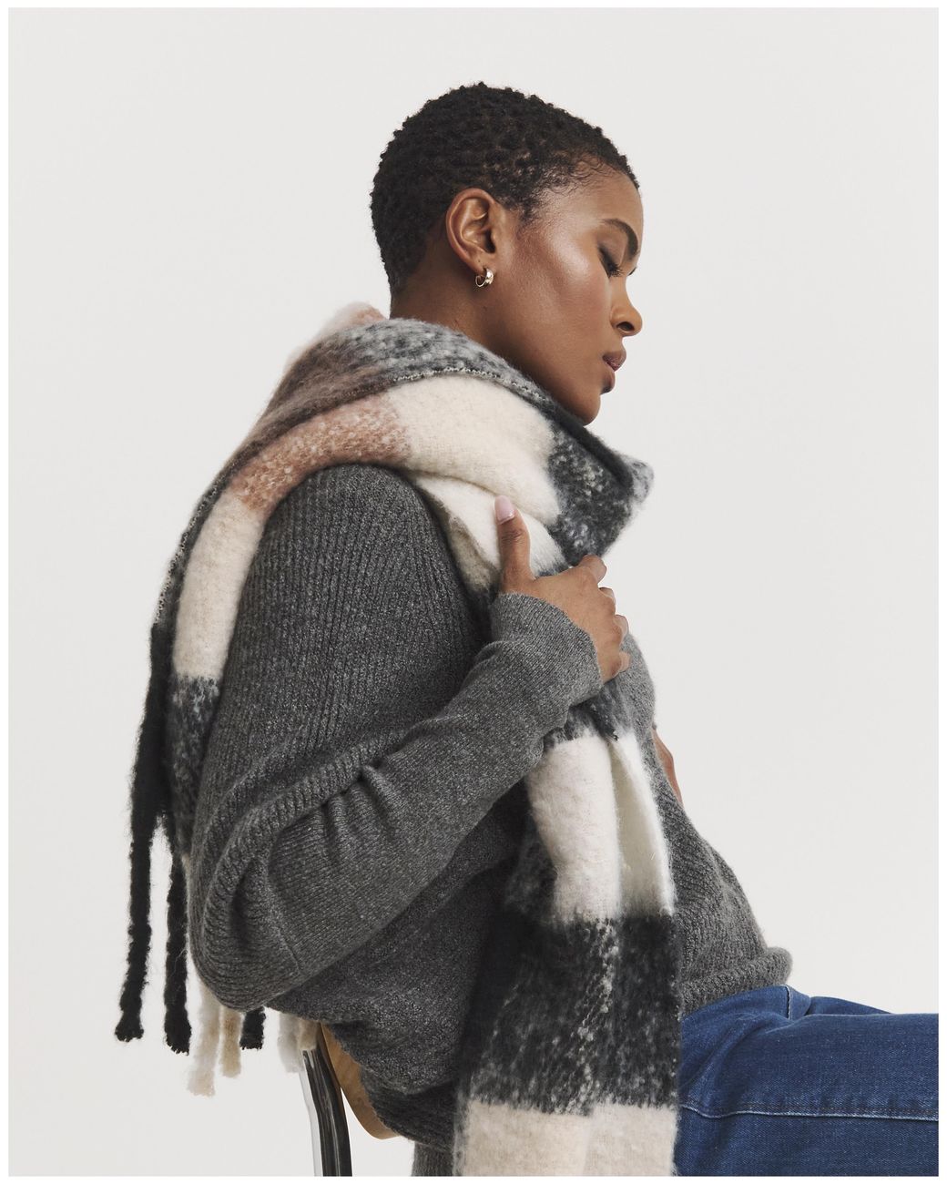 Simply Be Natural Check Scarf