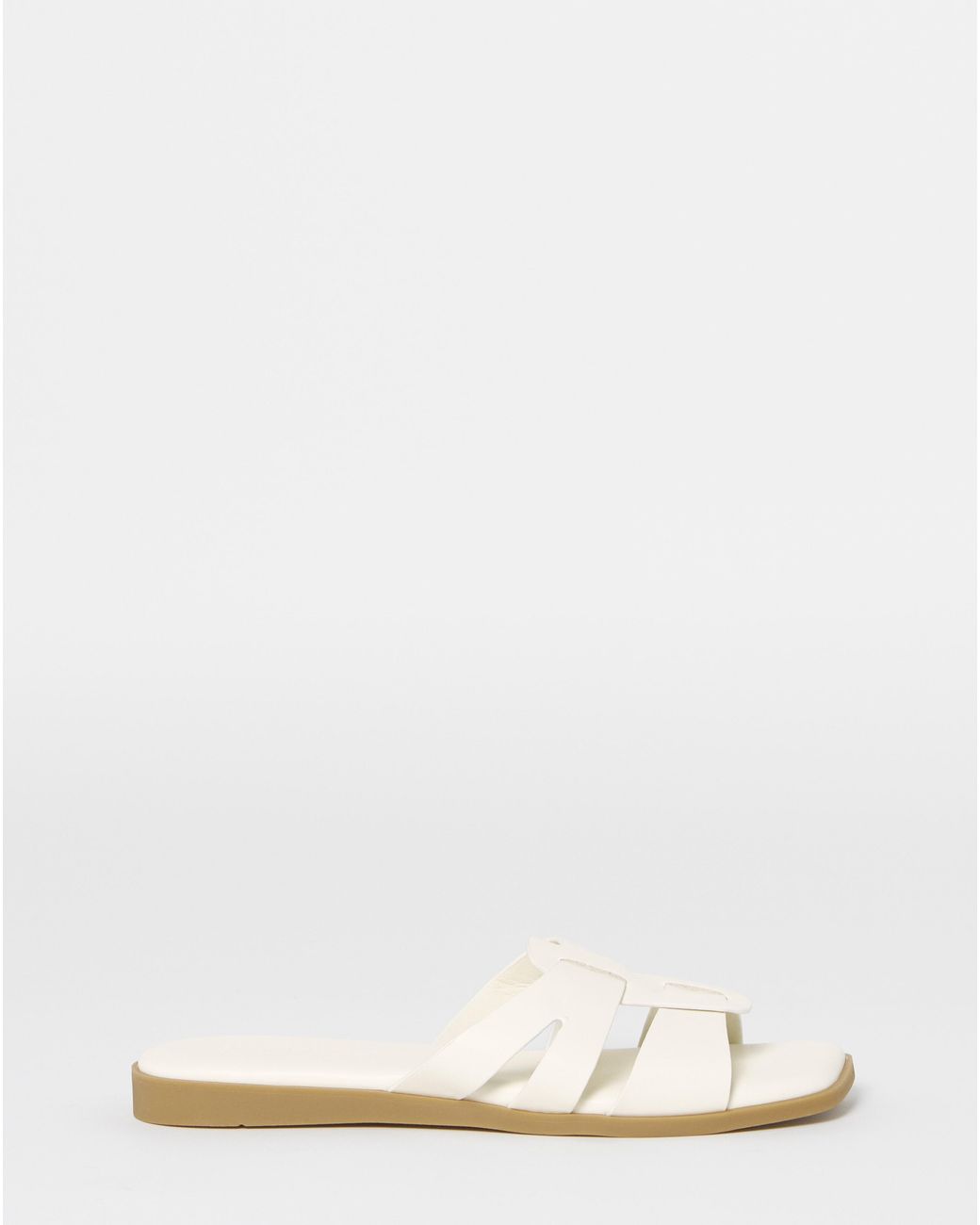 Simply Be Natural Woven Flat Mule Sandals Extra Wide