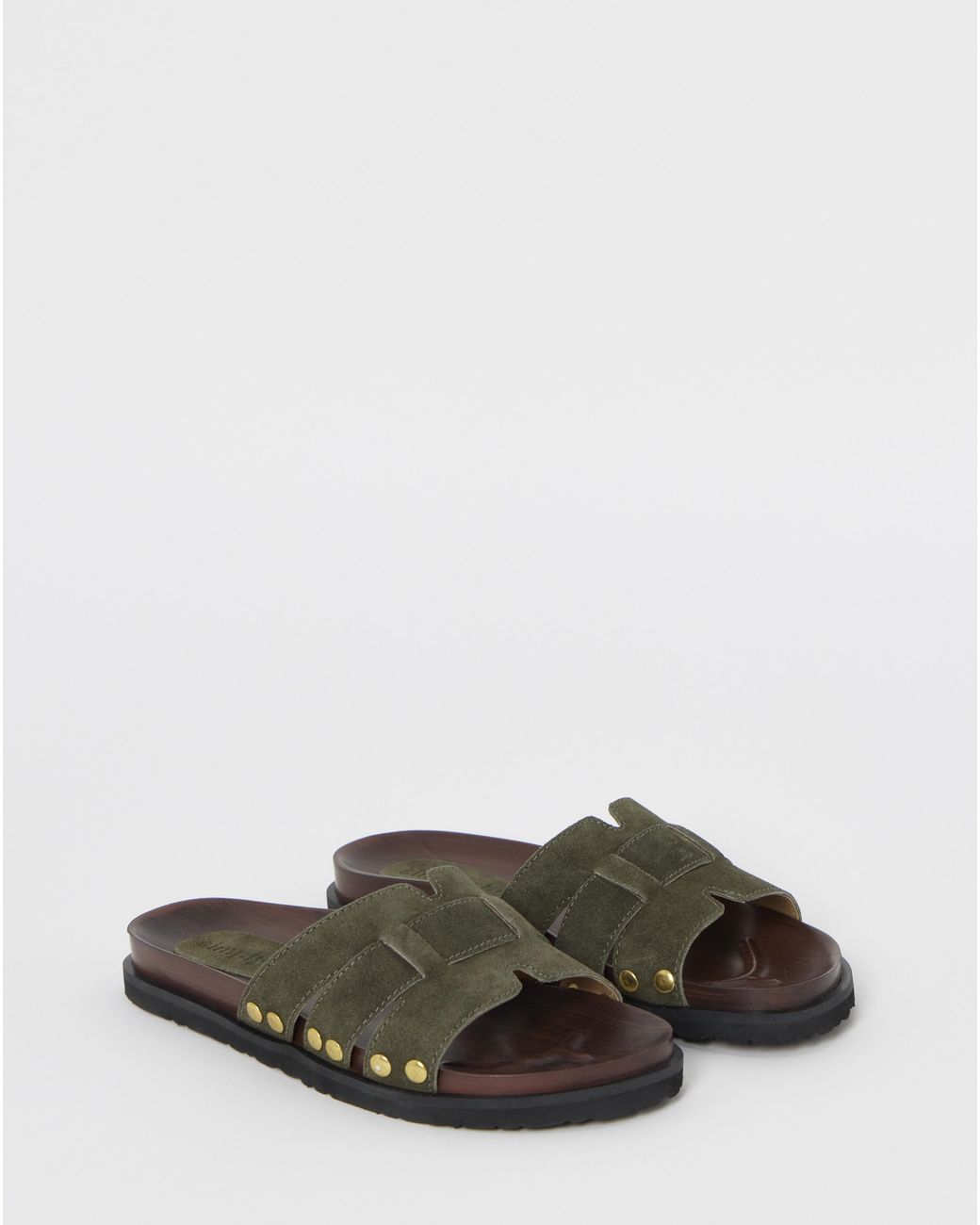 Simply Be Natural Wood Effect Footbed Sandals Wide Fit