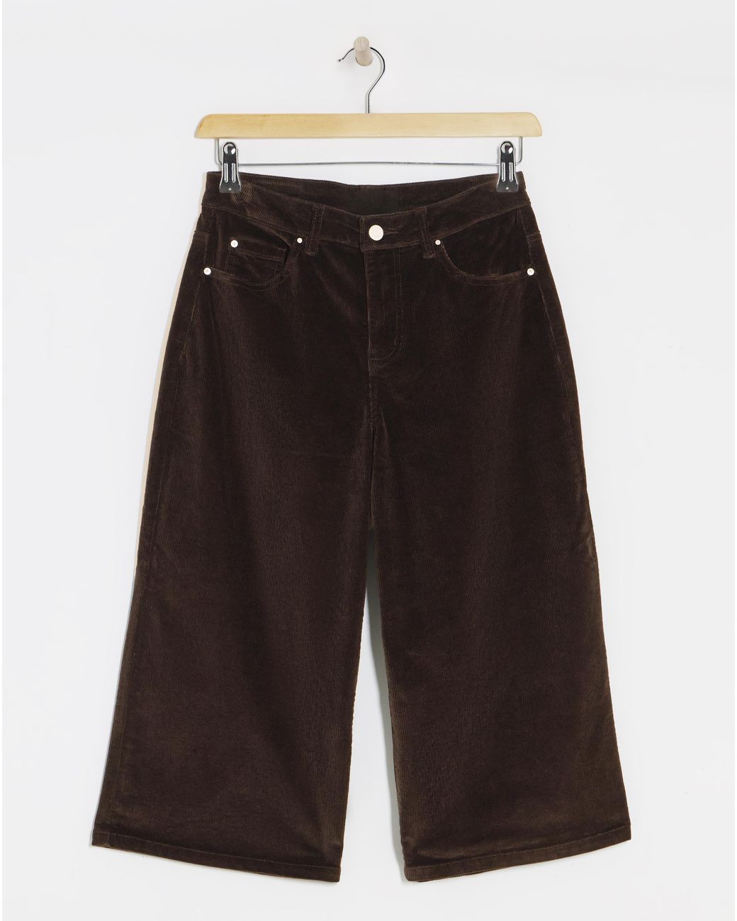 Simply Be White Cord Culotte Jeans