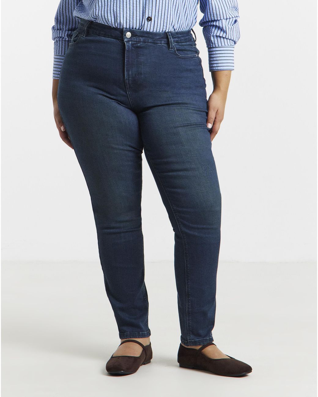 Simply Be Blue Super Stretch Denim Slim Jeans