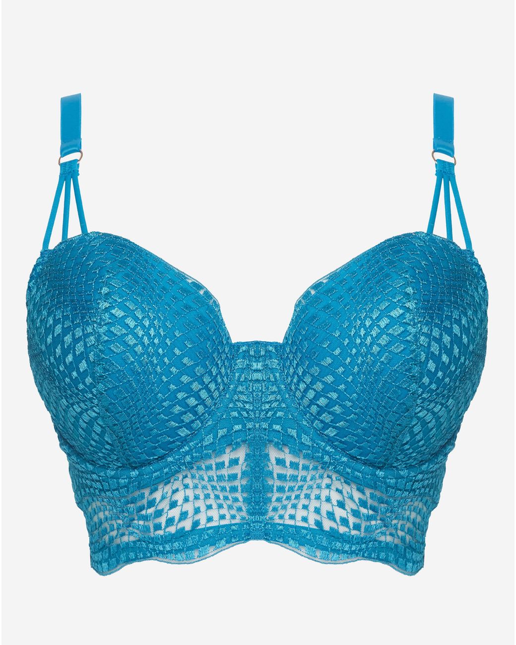 Figleaves Blue Amalfi Wave Midi Bra