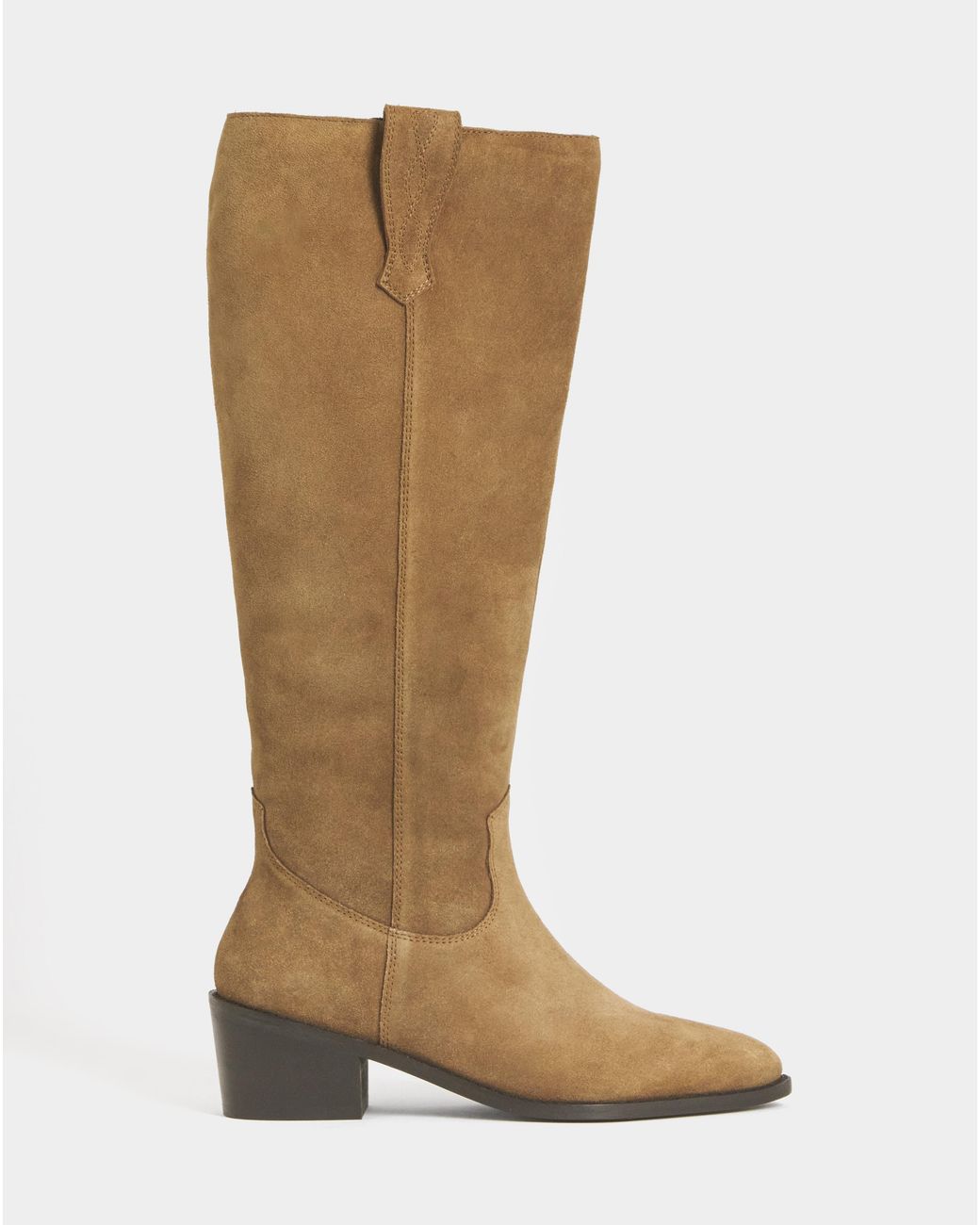 JD Williams Purple Suede Knee Western Boot Wide