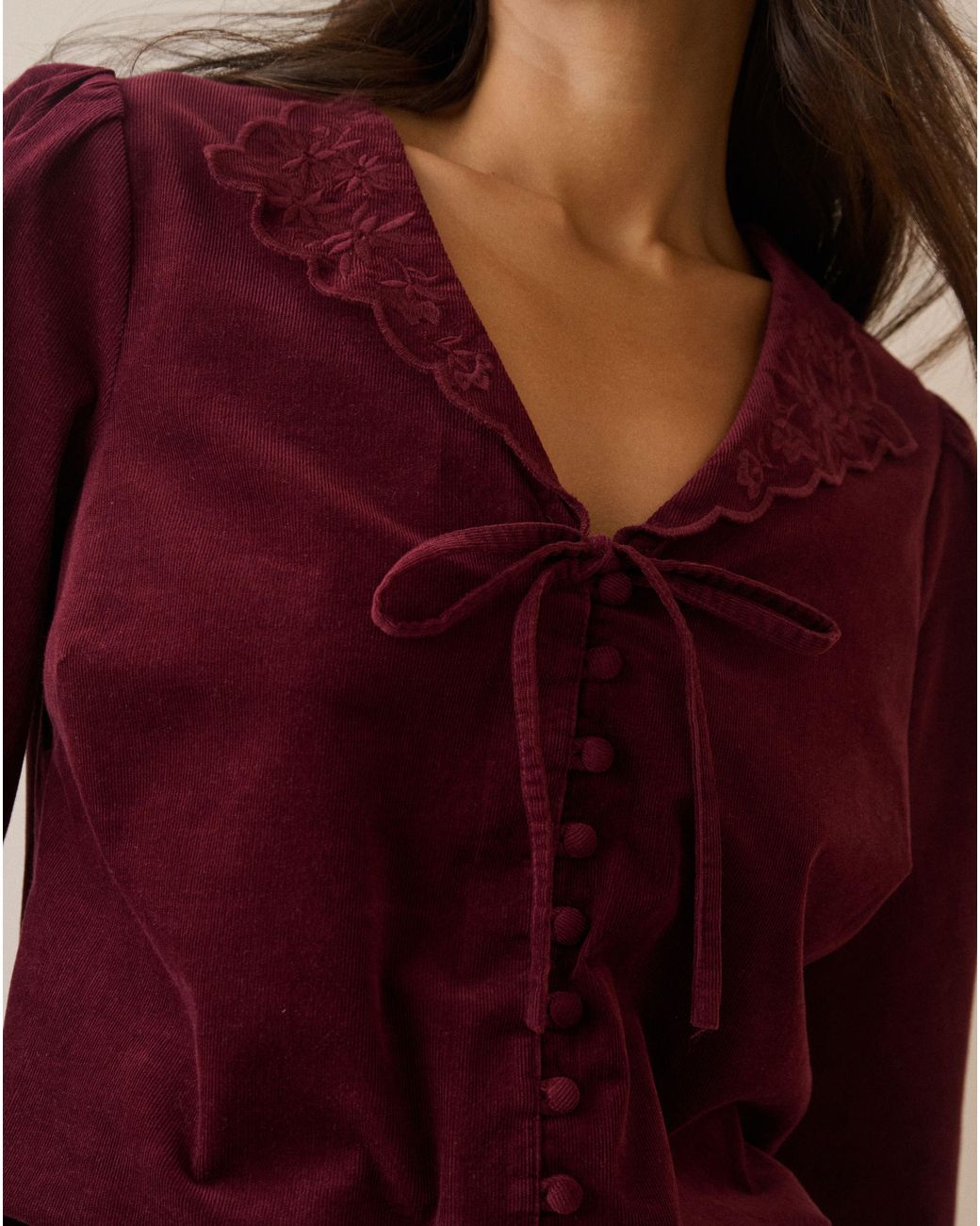 Nobody's Child Red Isla Blouse Cord