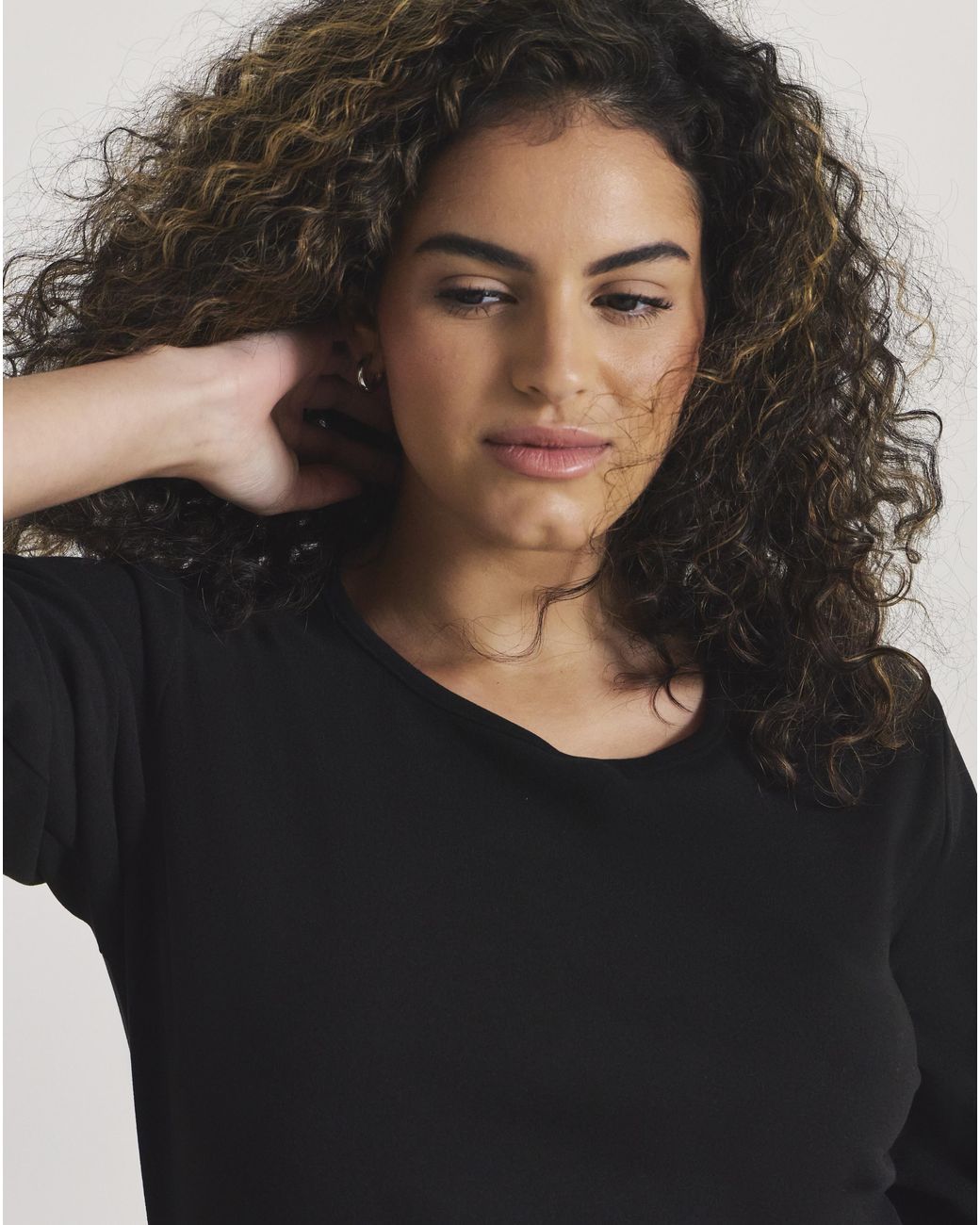 Pretty Secrets Black Thermal Brushed Fleece Long Sleeve Top
