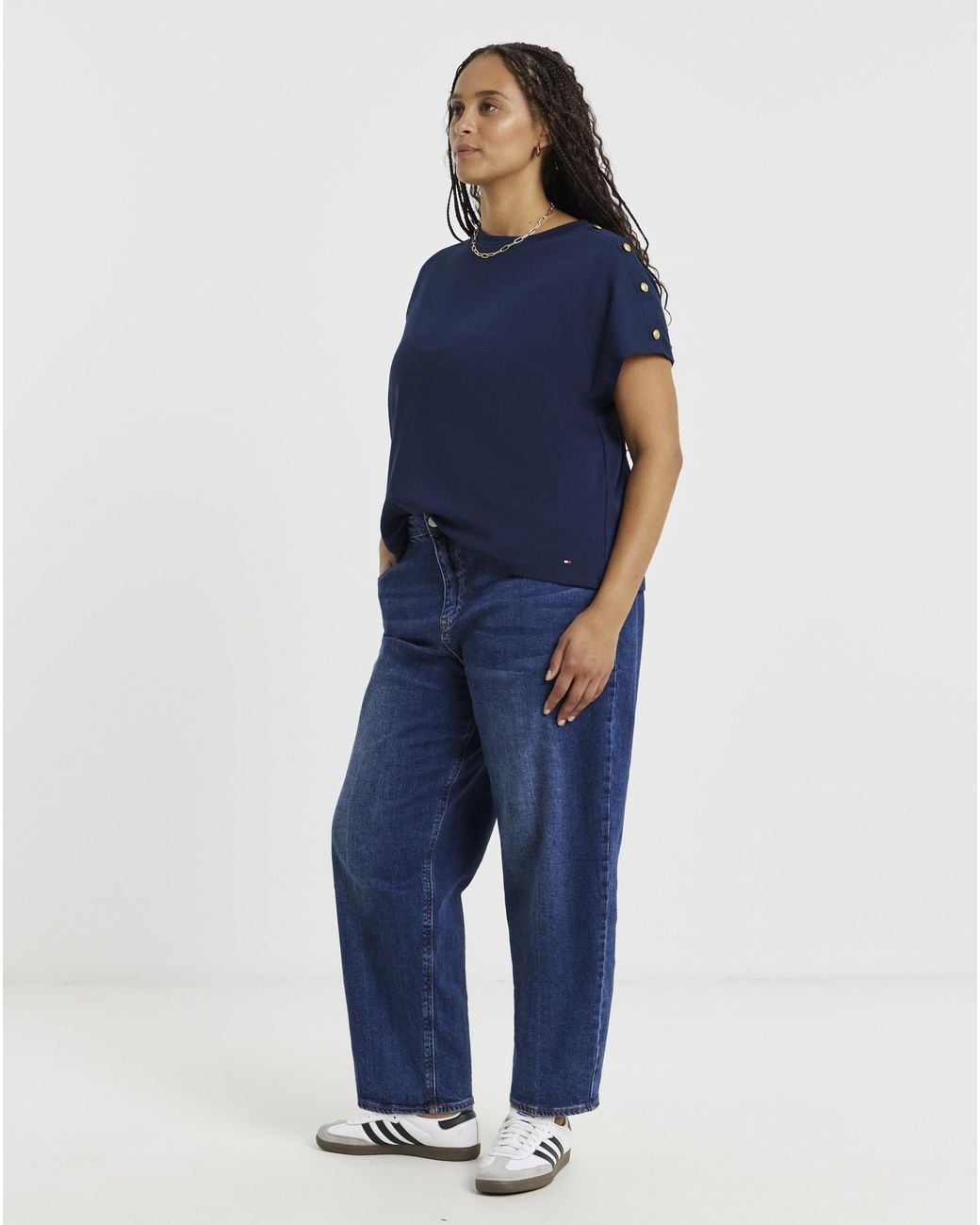 Tommy Hilfiger Blue Button T-Shirt