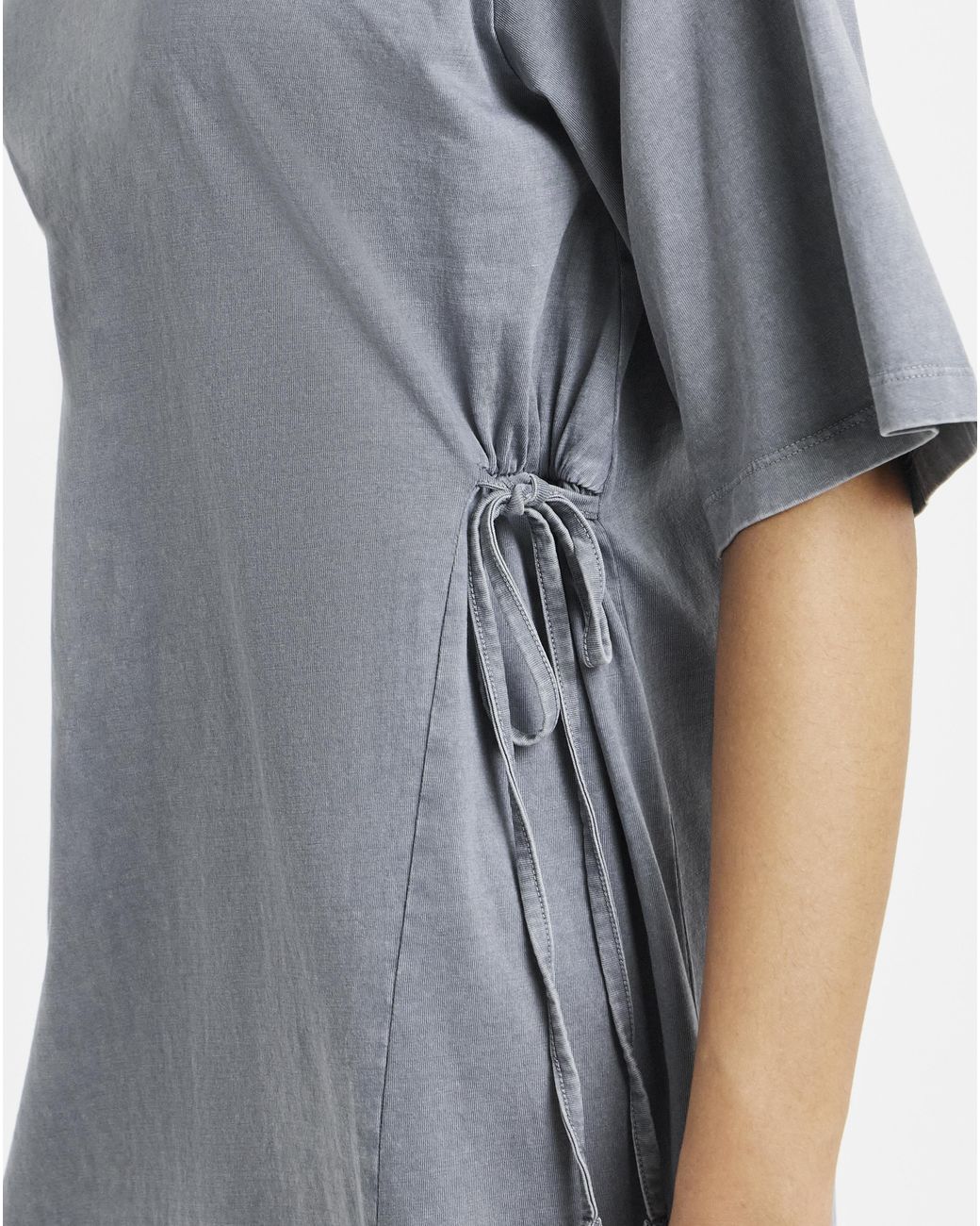 Simply Be Blue Acid Wash Cinched T-Shirt Dress