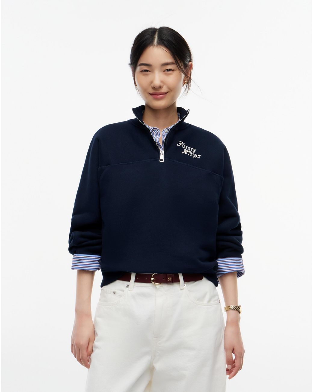 Tommy Hilfiger Blue Half Zip Jumper