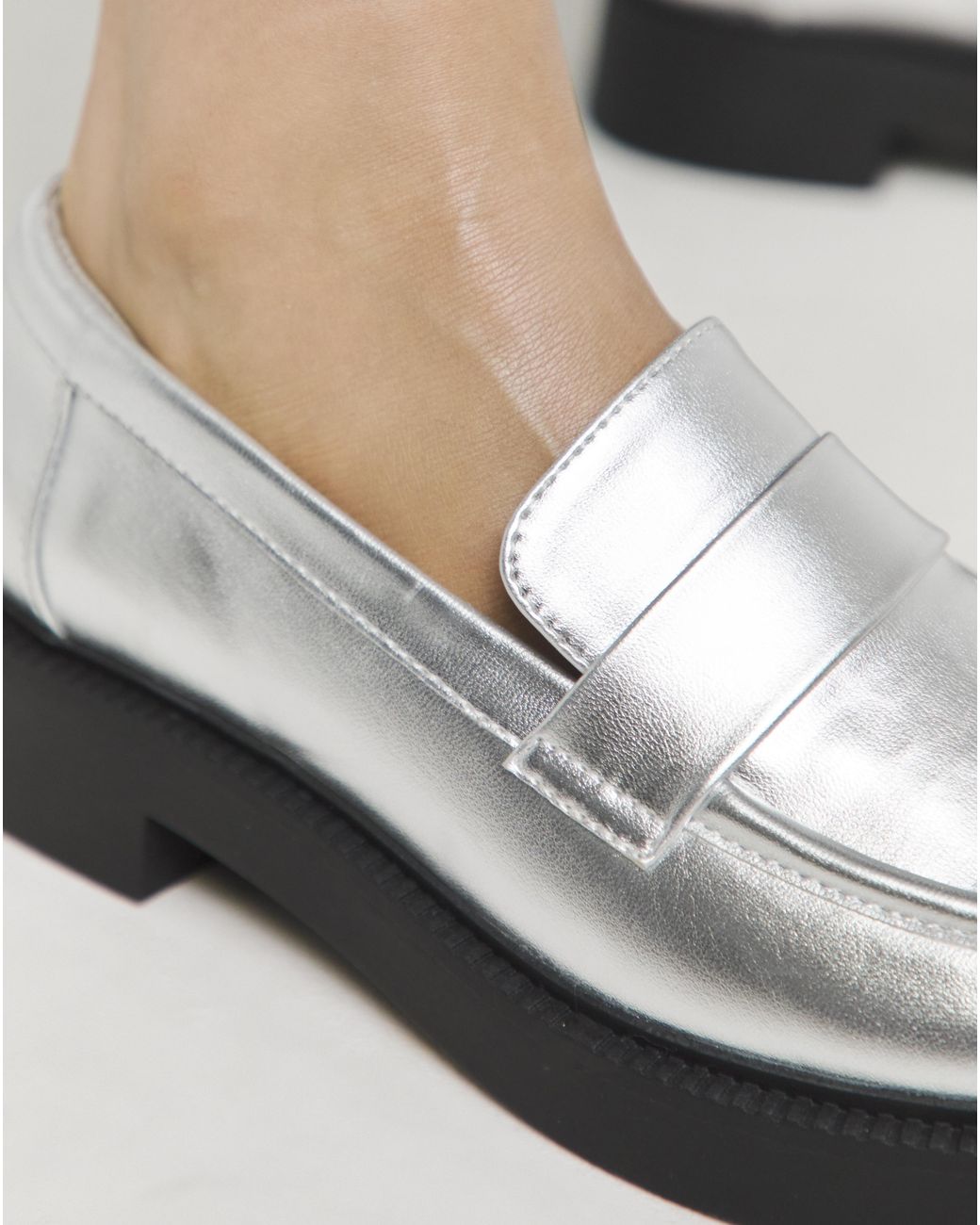Simply Be Gray Plain Chunky Loafer Wide