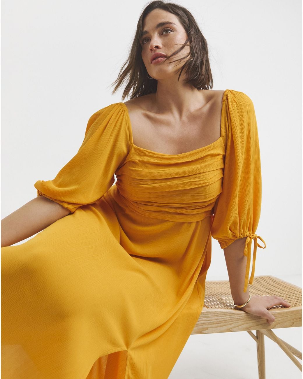 Simply Be Metallic Crinkle Soft Volume Dress