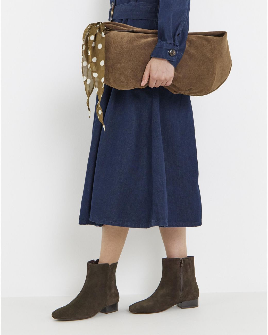 JD Williams Blue Suede Ankle Boots E Fit