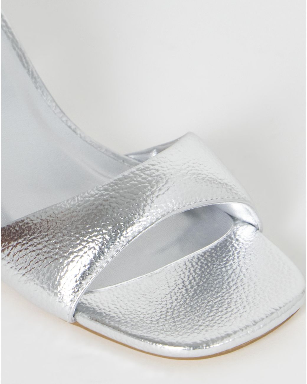 Simply Be Gray Barely There Sandals Wide Fit