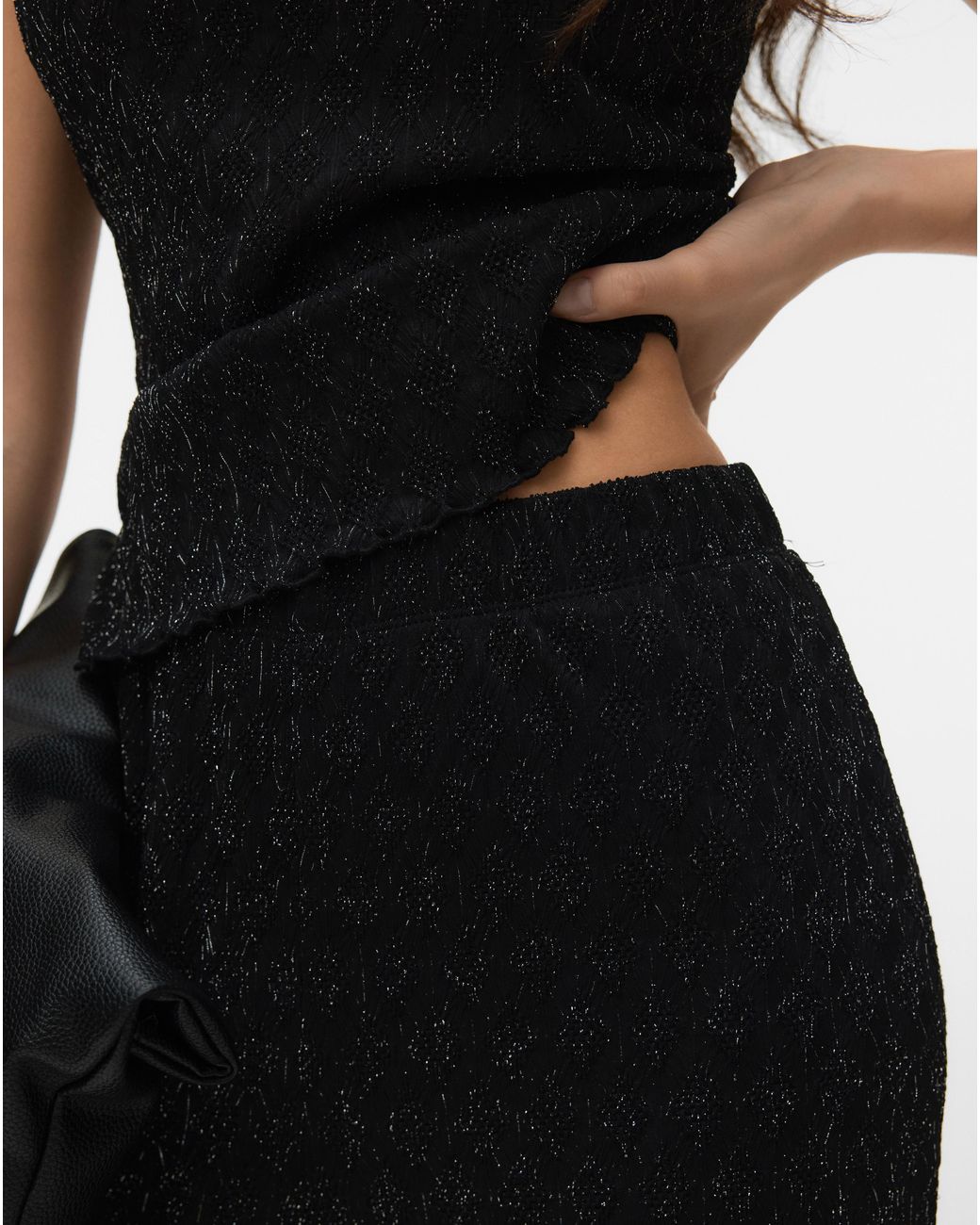 Vero Moda Black Kali High Straight Trouser