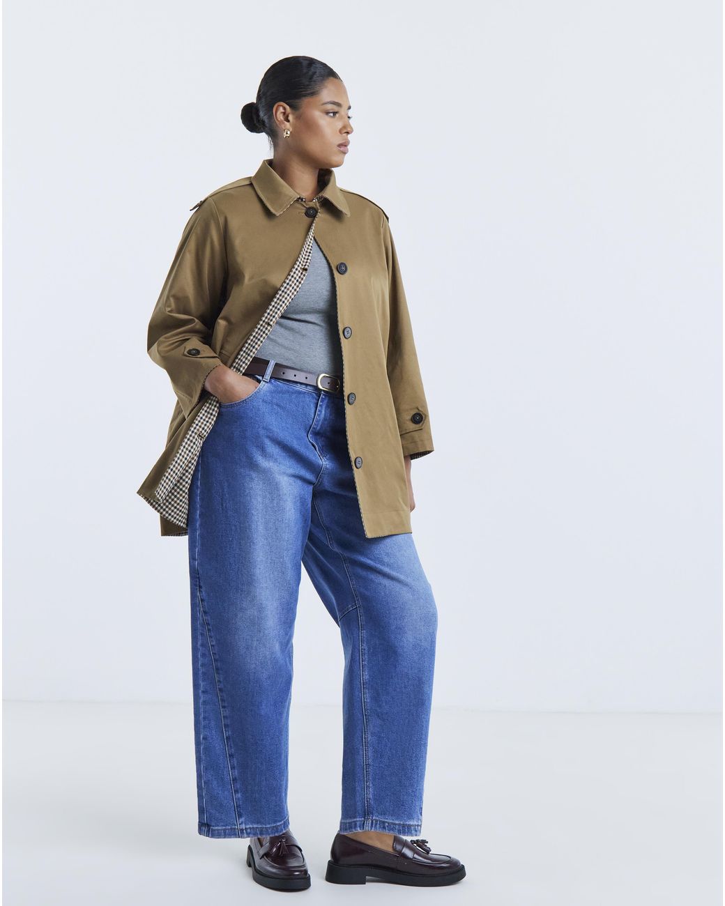 Simply Be Blue Reversible Mod Coat