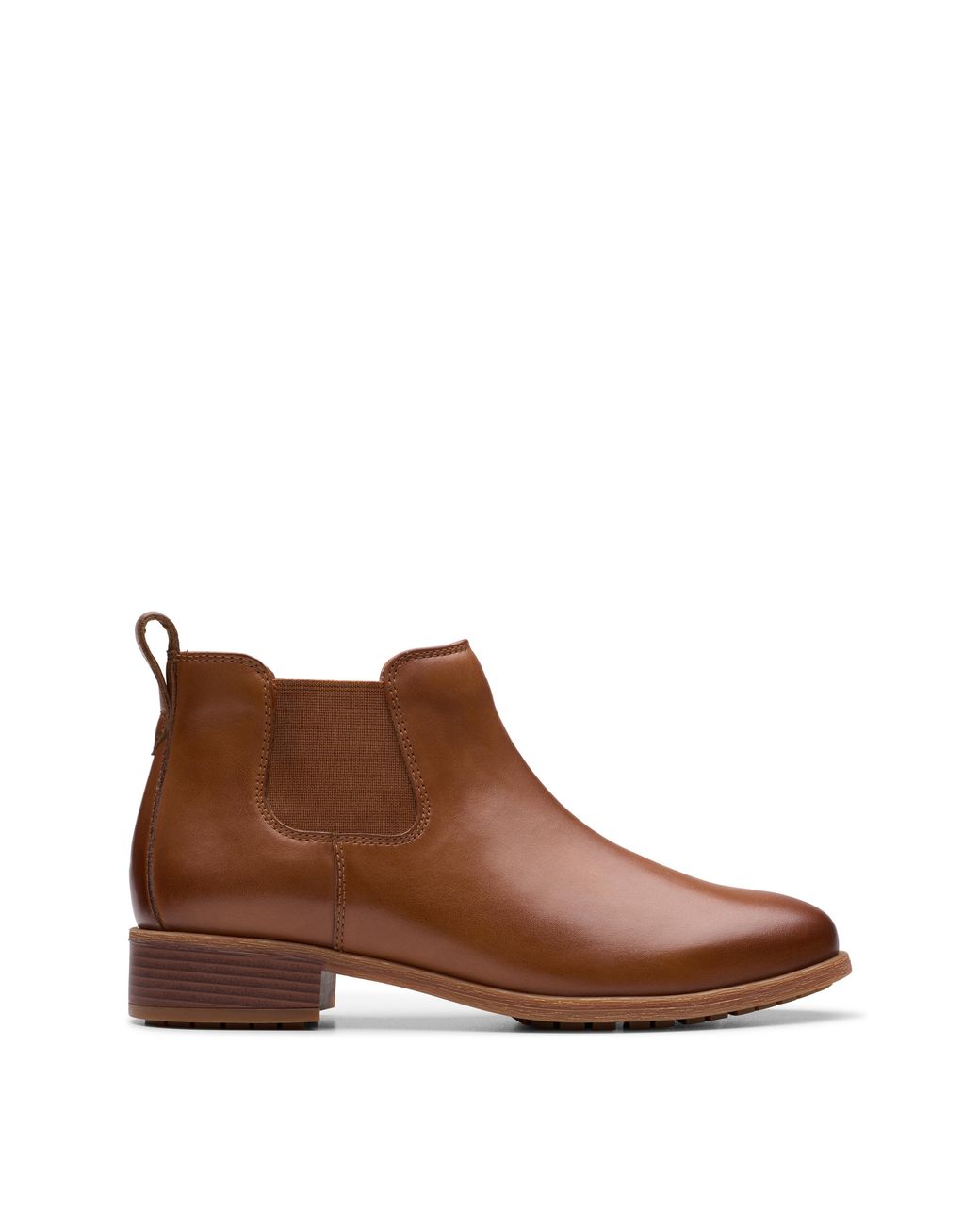 Clarks Brown Chelsea Ankle Boot Wide