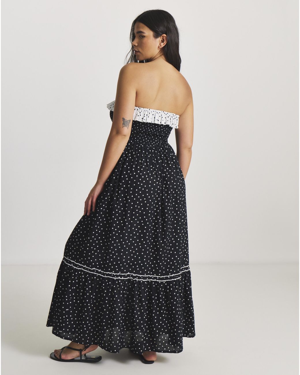Figleaves Black Maxi Bandeau Beach Dress