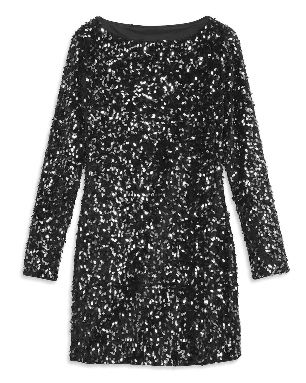 Vero Moda Black Belle Boatneck Sequin Dress