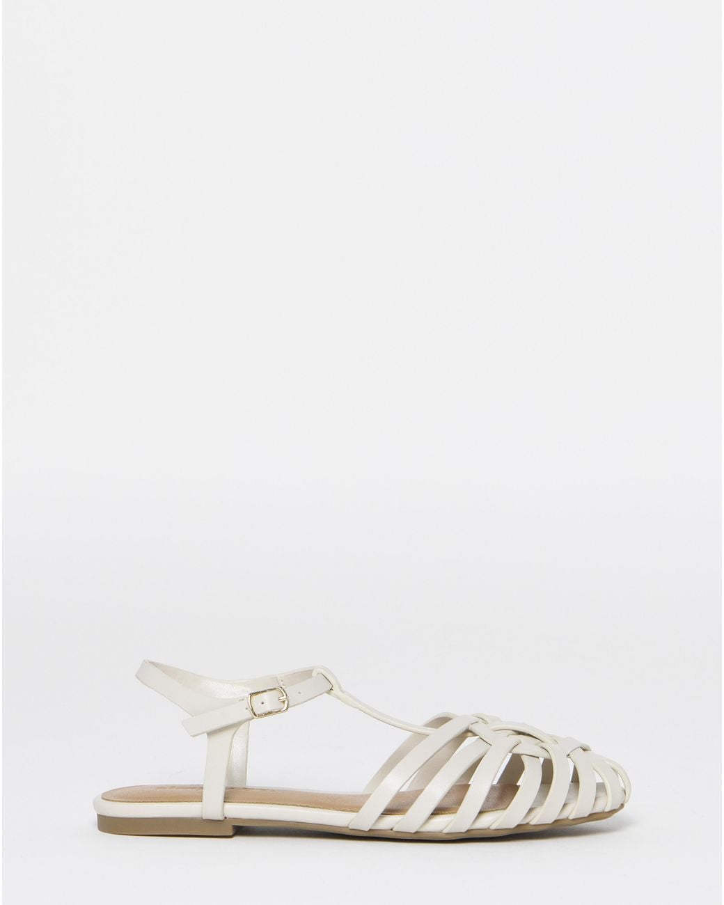Simply Be White Woven Fisherman Shoes Wide Fit
