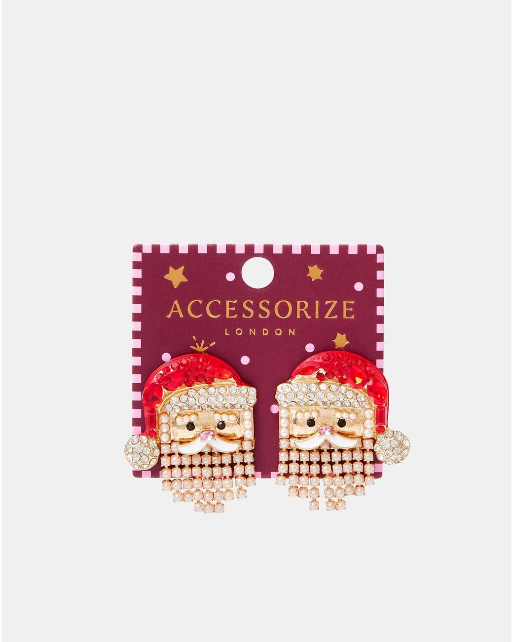 Accessorize Red Santa Claus Earrings