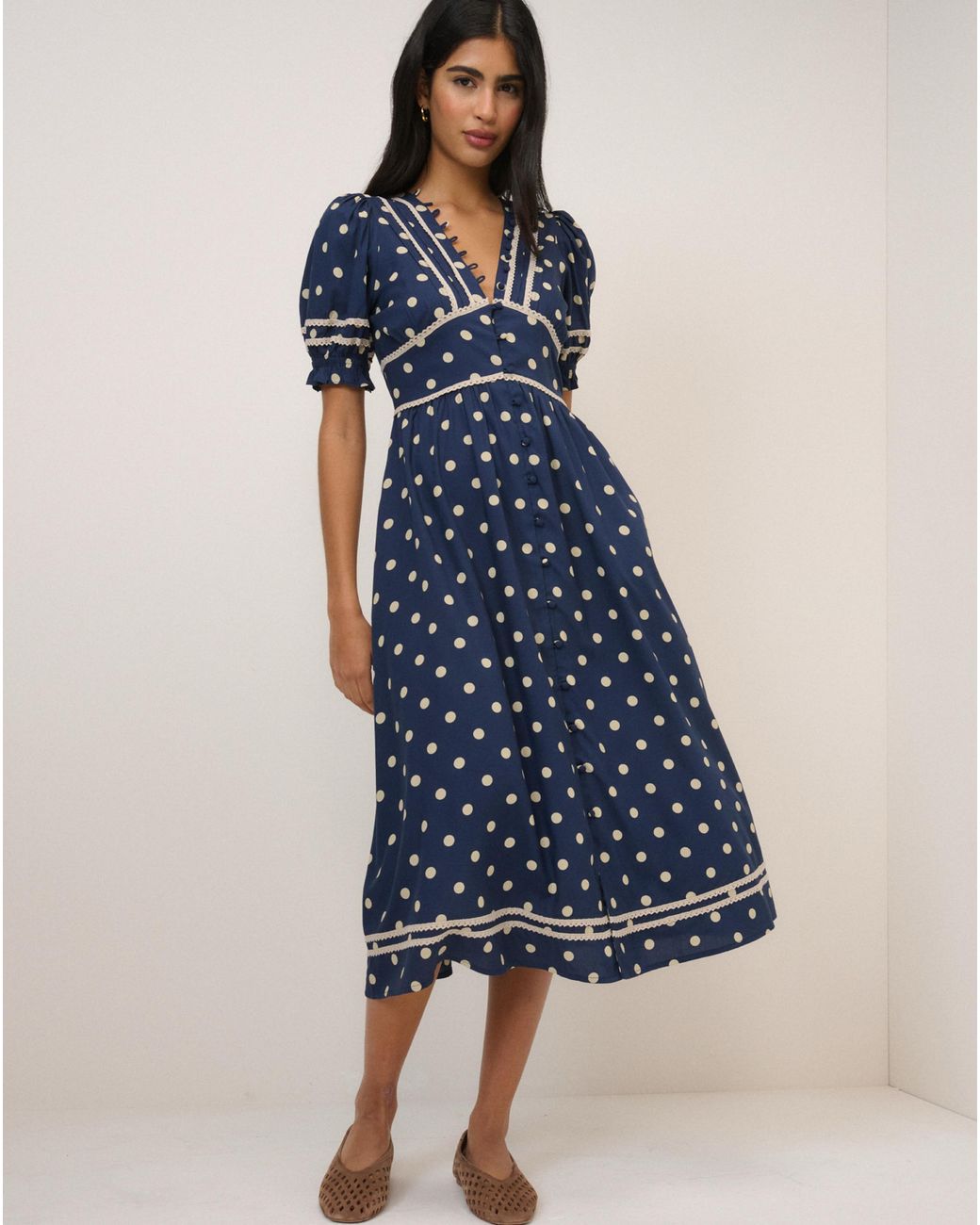Nobody's Child Blue Nc Saffy Midi Dress