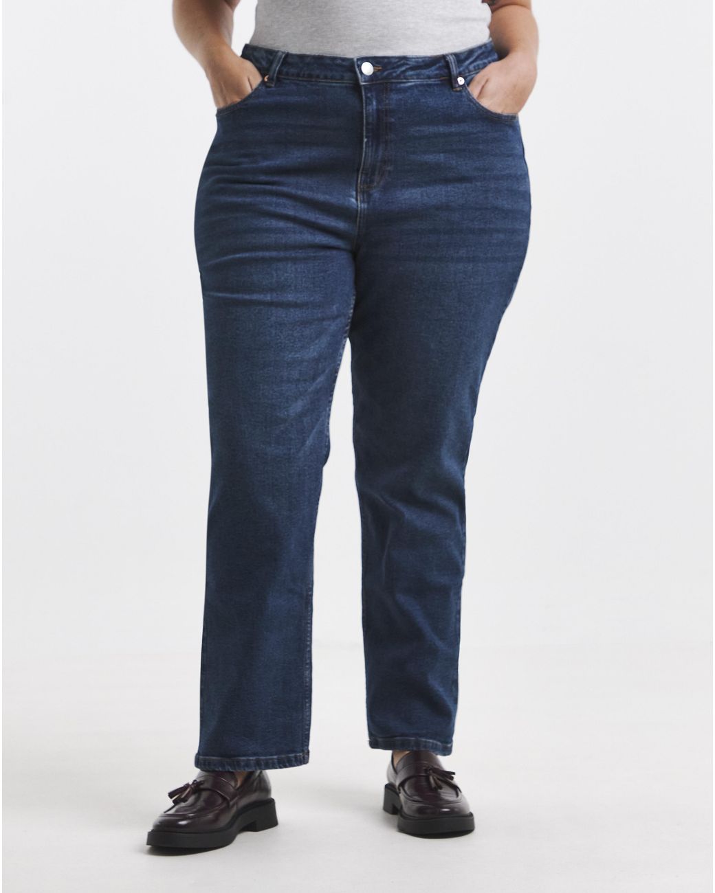 Simply Be Blue Sbe 99 1 Relaxed Straight Jeans