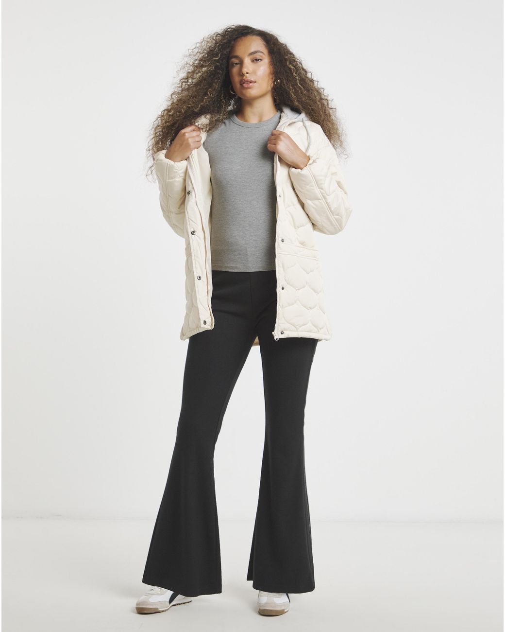 Simply Be White Flared Jogger