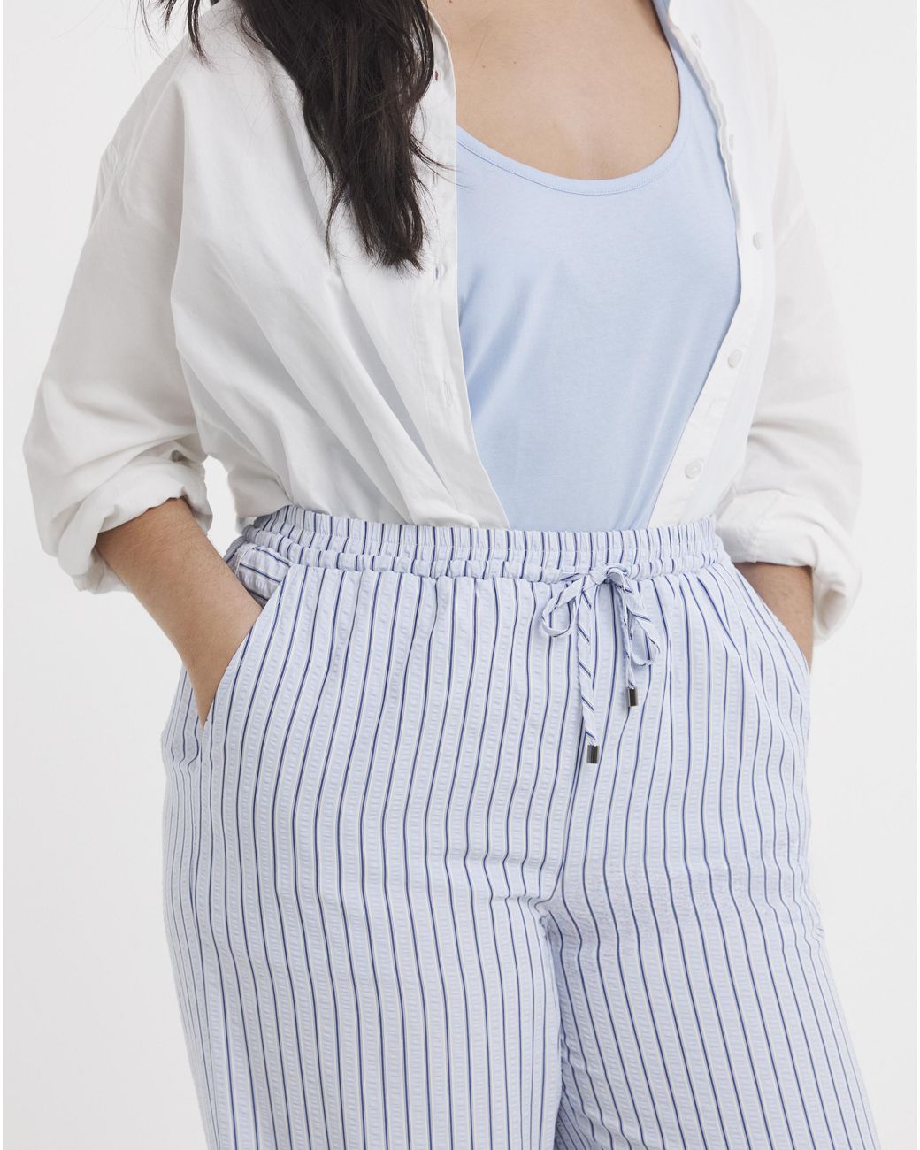 Simply Be Blue Wide Leg Trouser