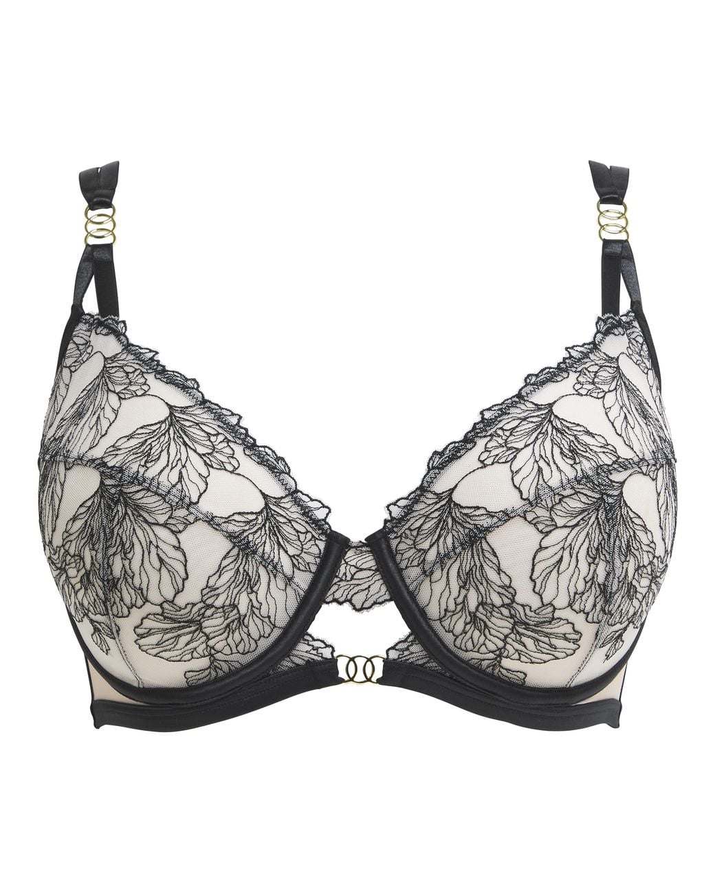 Figleaves Black Emilia Balcony Bra