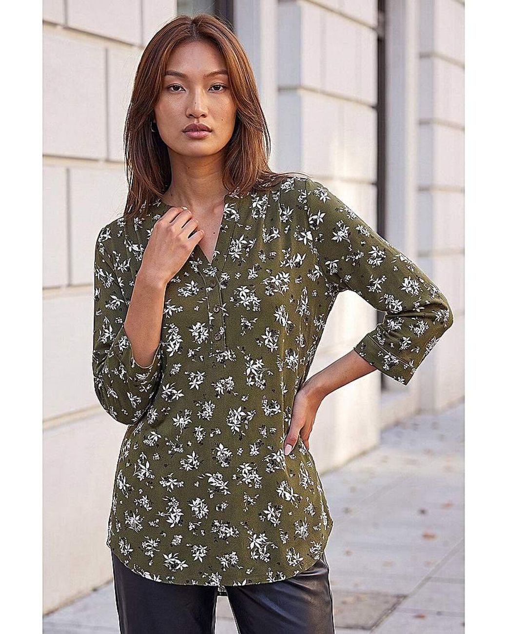 Roman Gray Roman Ditsy Floral Shirt