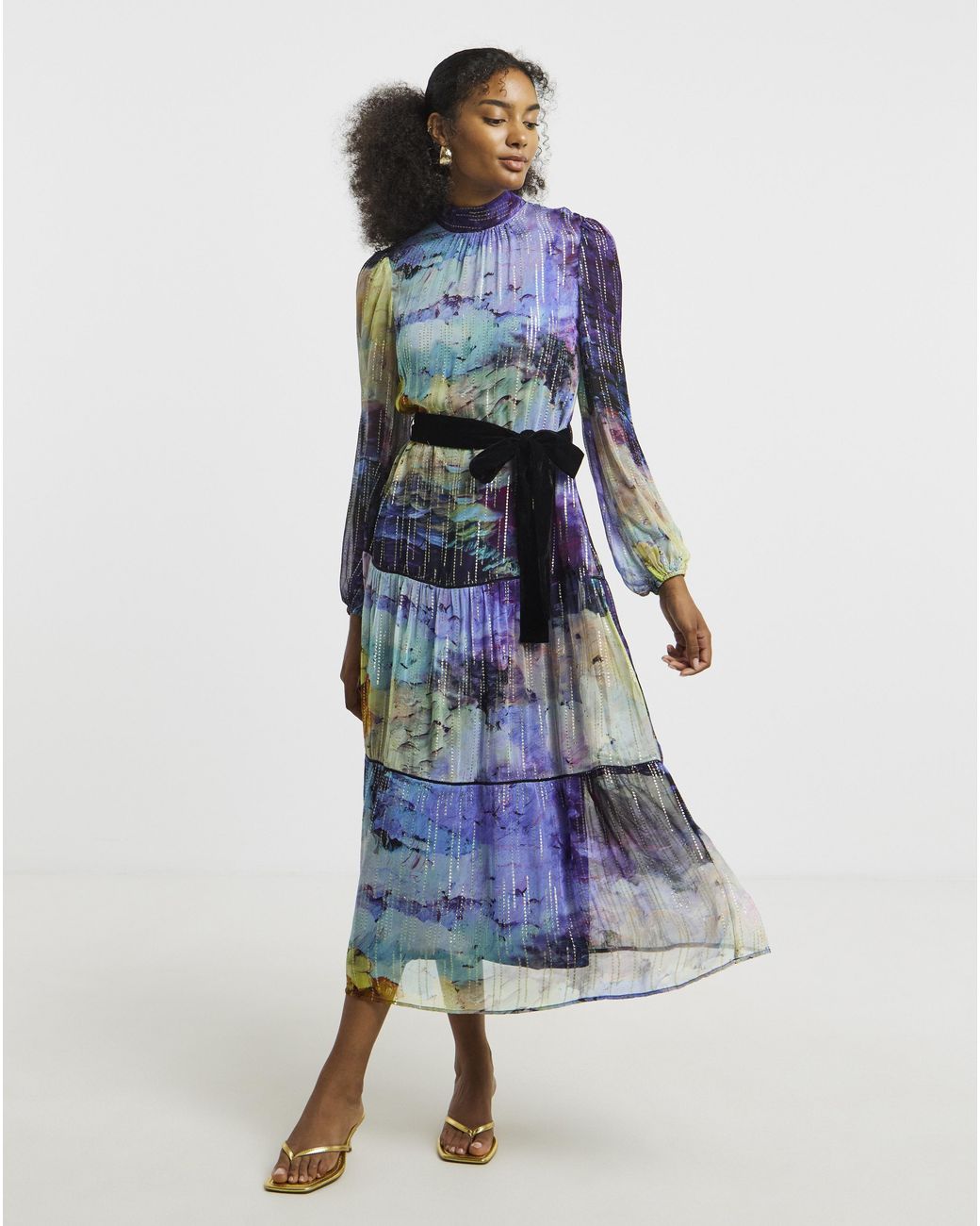 Hope & Ivy Blue Jadene Maxi